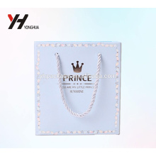 2018 Yonghua high quality pink & blue princess&prince gift paper bag for children